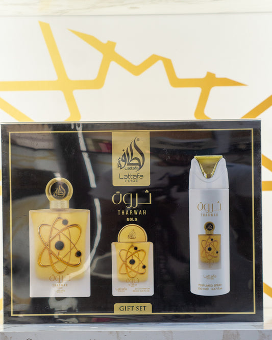 Set Regalo Tharwah Gold -3pc